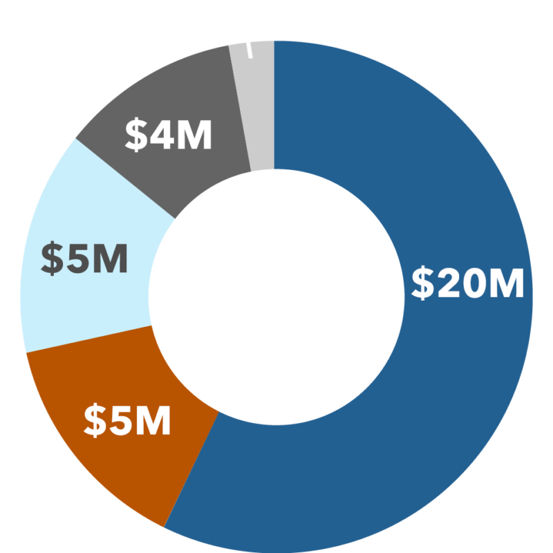 donut chart of Innovation goal allotments